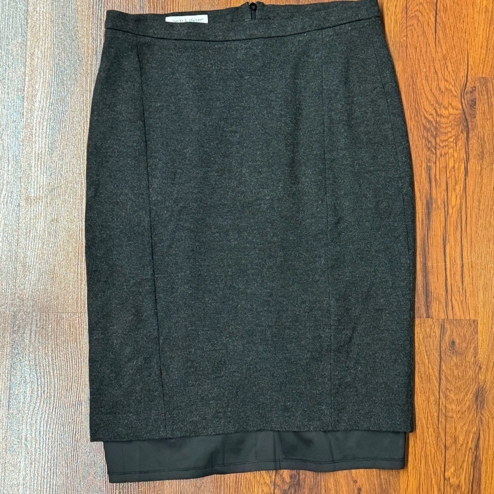 Judith Charles Black Wool Blend Pencil Skirt Size 4